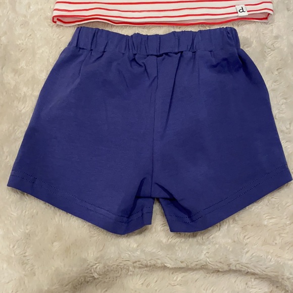 NWT, Organic Cotton Striped Tank with shorts, sz 3 - Picture 3 of 5